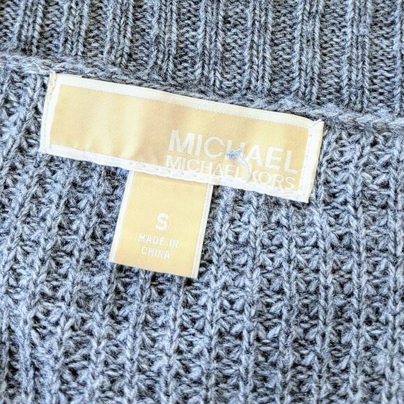 #9. Grey Wool Michael Kors Open Front Sweater - Picture 5 of 6